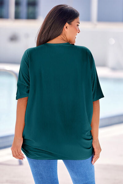 Plus Size Ribbed Cocoon Cover Up